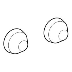 Geberit Set Deckkappen für Befestigungsmaterial für Urinal, Weiß, 596444000... GEBERIT-596444000 4022009202922 (Abb. 1)