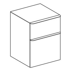 Geberit Smyle Square Seitenschrank 2 Schubladen, 45x60x47cm, Sandgrau lackiert hochg... GEBERIT-500357JL1 4025416437314 (Abb. 1)