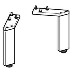 Geberit Set Füße Höhe 15,1-15,4cm, Hochglanz verchromt... GEBERIT-500367001 4025416430476 (Abb. 1)