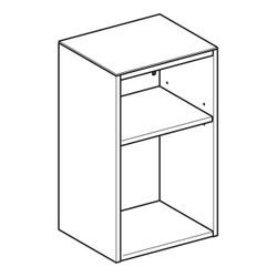 Geberit Smyle Square Seitenschrank offen, 36x60x29,9cm, Nussbaum hickory Melamin Hol... GEBERIT-500358JR1 4025416383284 (Abb. 1)