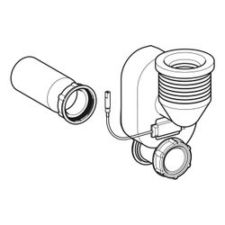 Geberit Schneckengeruchsverschluss für Urinalsteuerung, Anschluss vertikal... GEBERIT-599073000 4022009279160 (Abb. 1)