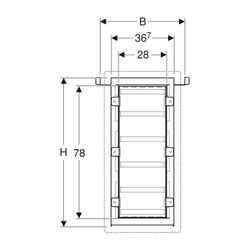 Geberit Duofix Element für Nischenablagebox 50x87x15cm mit Einlegeböden... GEBERIT-111590001 4025416452607 (Abb. 1)