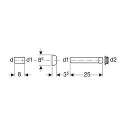 Geberit Set Spülbogenverlängerung mit Rosette Außendurchmesser 45mm, weiß-alpin... GEBERIT-118026111 4025416007159 (Abb. 1)