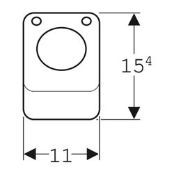 Geberit Wandfußdrücker für WC-Steuerung mit pneumatischer Spülauslösung... GEBERIT-240872001 4025416158240 (Abb. 1)