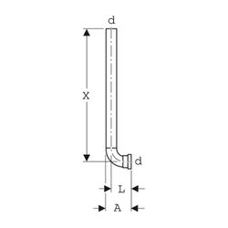 Geberit Spülrohrzwischenstück für Urinal-Einzelanlage d32... GEBERIT-119704161 4025416008811 (Abb. 1)