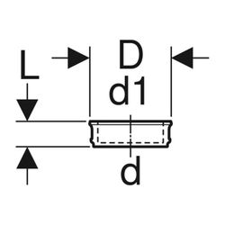 Geberit PE Anschlusssteckmuffe mit Lippendichtung, für Wand-WC Außendurchmesser 90mm... GEBERIT-366941161 4025416030317 (Abb. 1)