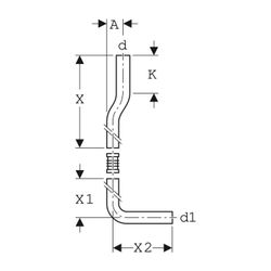 Geberit Spülbogenset 90° gekröpft Außendurchmesser 50mm, weiß-alpin... GEBERIT-118100111 4025416007333 (Abb. 1)