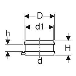 Geberit Elektroschweißband für Fixpunkt d 56mm, d1 64mm... GEBERIT-363776161 4025416025405 (Abb. 1)