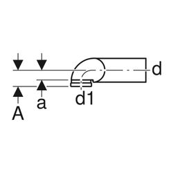 Geberit PE Anschlussbogen 90 Grad für Wand-WC, links gekröpft, mit Erweiterung Außen... GEBERIT-366913161 4025416030270 (Abb. 1)