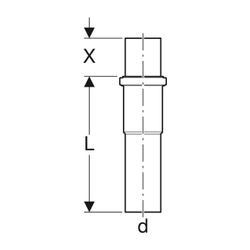 Geberit PE Langmuffe mit Dichtungsschutz Außendurchmesser 250mm... GEBERIT-371701161 4025416036289 (Abb. 1)
