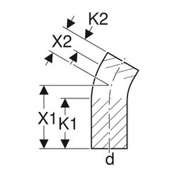 Geberit PE Bogen mit langem Schenkel 30 Grad, Außendurchmesser 110mm... GEBERIT-367030161 4025416030522 (Abb. 1)