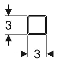 Geberit Pluvia Tragschiene 3x3cm, galvanisch verzinkt... GEBERIT-362863261 4025416024002 (Abb. 1)