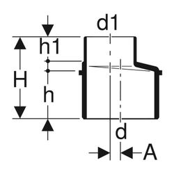 Geberit Silent db20 Reduktion exzentrisch, d 110mm, d1 56mm... GEBERIT-310050141 4025416085027 (Abb. 1)