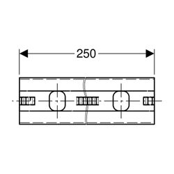 Geberit Schiene GIS, 3,2x0,7cm, Stahl, verzinkt, 461085001... GEBERIT-461085001 4025416163954 (Abb. 1)