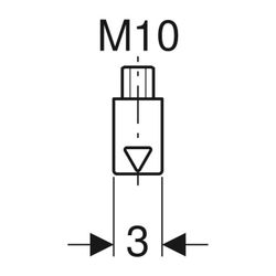 Geberit Pluvia Aufhängeelement galvanisch verzinkt, Länge 6,7cm... GEBERIT-362862261 4025416749011 (Abb. 1)