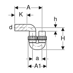 Geberit PE Rohrbogengeruchsverschluss d 110mm... GEBERIT-367730161 4025416032106 (Abb. 1)
