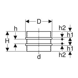Geberit PE Doppelbundbüchse Außendurchmesser 315mm... GEBERIT-372751161 4025416036975 (Abb. 1)