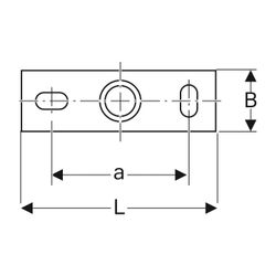 Geberit Grundplatte rechteckig, Zweiloch, mit Gewindemuffe G 1/2"... GEBERIT-362826261 4025416023876 (Abb. 1)