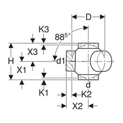 Geberit PE Kugelabzweig 88,5 Grad dreifach, Anschlüsse 135 Grad versetzt d 110mm, d1... GEBERIT-367600161 4025416031840 (Abb. 1)