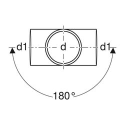 Geberit Silent db20 Bogenabzweig 88,5 Grad zweifach d 90mm, d1 90mm... GEBERIT-308082141 4025416503958 (Abb. 1)