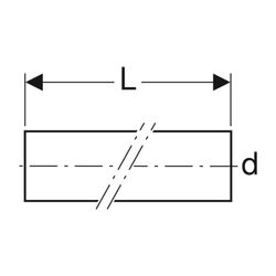 Geberit PE Rohr DN 50 Außendurchmesser 50mm Innendurchmesser 44mm Wandstärke 3mm Län... GEBERIT-361000160 4025416128984 (Abb. 1)