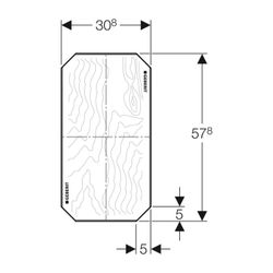 Geberit GIS Montageplatte universell, 31x58cm... GEBERIT-461035001 4025416040705 (Abb. 1)