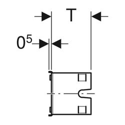 Geberit Montageplatte zu GIS Unterputz-Absperrventil 248mm... GEBERIT-461054001 4025416084150 (Abb. 1)