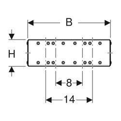 Geberit Montageplatte zu GIS Unterputz-Absperrventil 248mm... GEBERIT-461054001 4025416084150 (Abb. 1)
