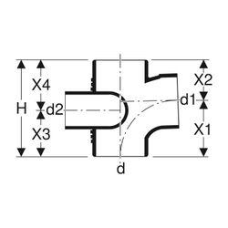 Geberit Silent db20 Schachtbogenabzweig 88,5 Grad rechts d 90mm, d1 90mm, d2 75mm... GEBERIT-308871141 4025416860860 (Abb. 1)