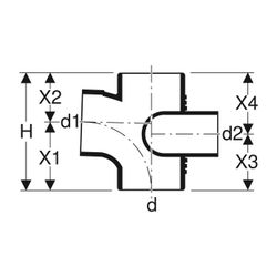 Geberit Silent db20 Schachtbogenabzweig 88,5 Grad links, d 110mm, d1 90mm, d2 75mm... GEBERIT-310872141 4025416171270 (Abb. 1)