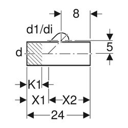 Geberit Silent db20 Abzweig 90 Grad für Apparateanschluss, links d 90mm, d1 56mm, di... GEBERIT-308051141 4025416144311 (Abb. 1)