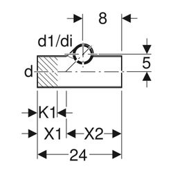 Geberit Silent db20 Abzweig 90 Grad für Apparateanschluss, rechts d 90mm, d1 56mm, d... GEBERIT-308052141 4025416144328 (Abb. 1)