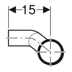 Geberit Silent db20 Abzweig 90 Grad für Apparateanschluss, rechts d 90mm, d1 56mm, d... GEBERIT-308052141 4025416144328 (Abb. 1)