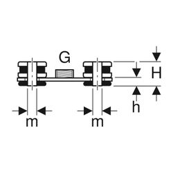 Geberit Set Grundplatte rechteckig, Zweiloch, mit Gewindemuffe... GEBERIT-359146261 4025416438823 (Abb. 1)