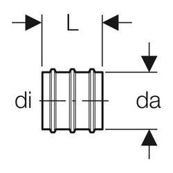 Geberit Mepla Dichtmanschette di 20mm, da 23mm... GEBERIT-602811001 4025416485513 (Abb. 1)