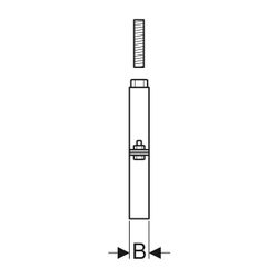 Geberit Pluvia Rohrschelle mit Muffe M16 Breite 3cm, Länge 14,8cm, DN 250... GEBERIT-371862001 4025416504597 (Abb. 1)