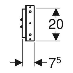 Geberit Duofix Traverse für Wandarmatur Aufputz, variable Armaturenposition, für Tro... GEBERIT-111787001 4025416548966 (Abb. 1)