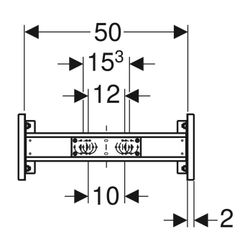 Geberit Duofix Traverse für Wandarmatur Aufputz, variable Armaturenposition, für Tro... GEBERIT-111787001 4025416548966 (Abb. 1)