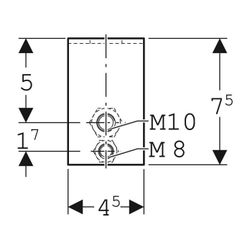 Geberit GIS Rohrhalter, 461098001... GEBERIT-461098001 4025416501169 (Abb. 1)