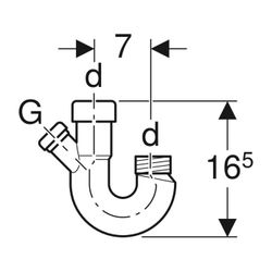 Geberit Doppelkammergeruchsverschluss für Geräteanschluss Außendurchmesser 48mm... GEBERIT-252053111 4025416052791 (Abb. 1)