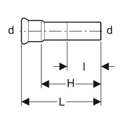 Geberit Mapress Edelstahl Übergang auf Schneidringverschraubung Außendurchmesser 15mm... GEBERIT-34355 4024723343554 (Abb. 1)