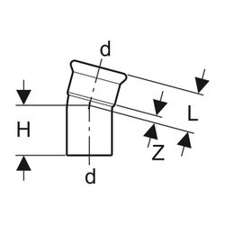 Geberit Mapress Edelstahl Bogen mit Einschubende 15 Grad, Außendurchmesser 15mm... GEBERIT-36111 4024723361114 (Abb. 1)