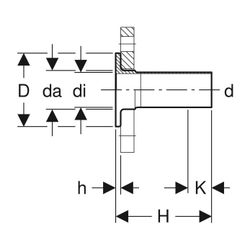 Geberit Mapress Edelstahl Bund mit Einschubende, für Losflansch 10/16 bar Außendurchmess... GEBERIT-36146 4024723361466 (Abb. 1)