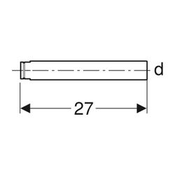 Geberit Verlängerung für Tauchrohrgeruchsverschluss Außendurchmesser 32mm, hochglanz... GEBERIT-242126211 4025416846437 (Abb. 1)