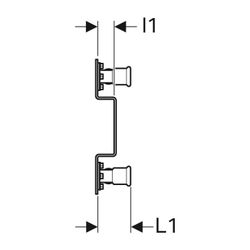 Geberit Mapress Kupfer Anschlusswinkel 90 Grad vormontiert, zweifach, d 15mm, Rp 1/2″, L... GEBERIT-63473 4024723634737 (Abb. 1)
