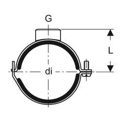 Geberit Silent db20 Rohrschelle gedämmt, mit Gewindemuffe G 1" di 178mm, G 1″... GEBERIT-315813261 4025416862369 (Abb. 1)