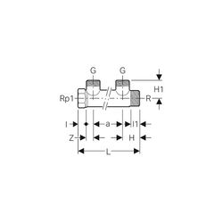Geberit Verteiler mit Gewindeanschluss, Verteilerabgang für Eurokonus, CW617N, R 1",... GEBERIT-613422001 4025416802754 (Abb. 1)