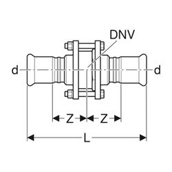 Geberit Mapress Edelstahl Rückschlagventil geflanscht Außendurchmesser 108mm, 16 bar... GEBERIT-92149 4024723921493 (Abb. 1)
