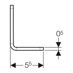 Geberit GIS Montagewinkel 7,5x5,5cm... GEBERIT-461002001 4025416000532 (Abb. 1)