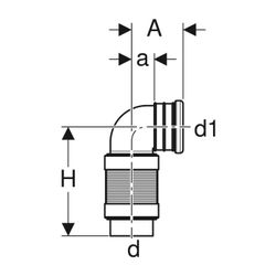 Geberit PE Anschlussbogen 90 Grad für WC, ausziehbar Außendurchmesser 110mm... GEBERIT-241525001 4025416725725 (Abb. 1)